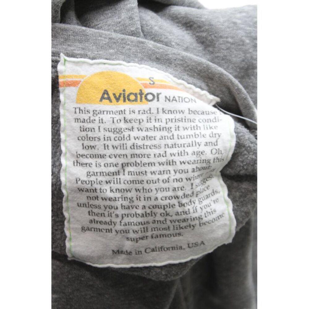 Aviator Nation Womens Gray 80s Pullover Sweatshirt Graphic Size S - Picture 6 of 6